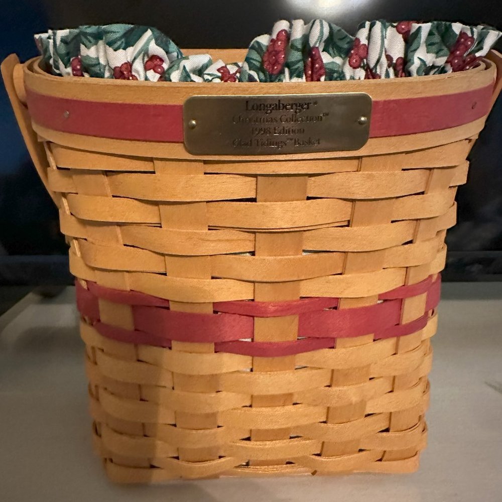Longaberger 1998 Edition, Christmas Collection Glad Tidings Basket